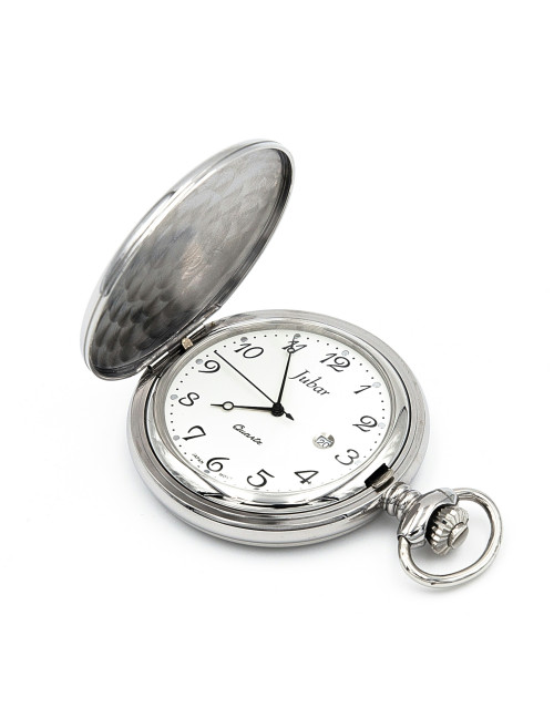 Reloj bolsillo cuarzo con tapa acero - JB3005