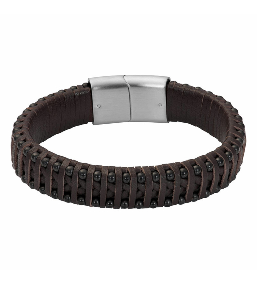 Pulsera  piel joey_acero