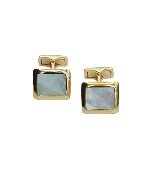 Gemelos oro rosa 18k y nácar