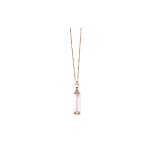 Collar oro rosa diamante y...
