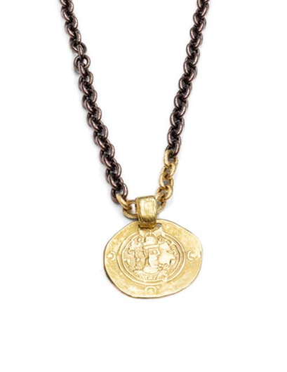 Colgante moneda oro 18K