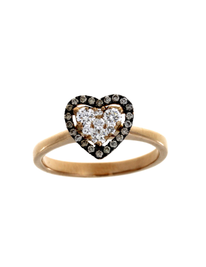 Anillo corazon de diamantes...