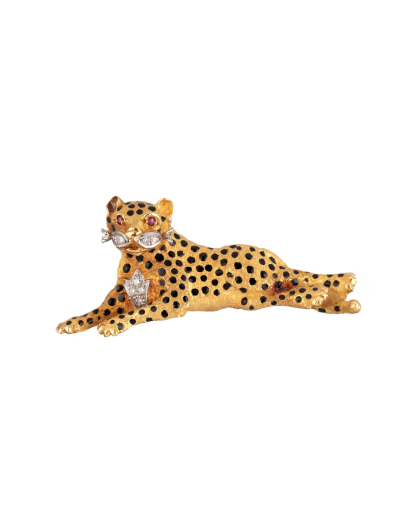 18k yellow gold panther...