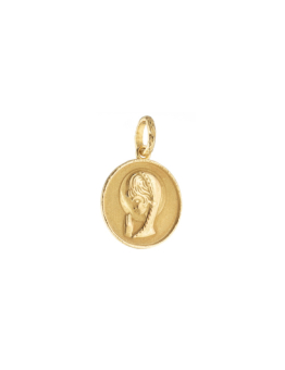 Medalla de Virgen niña oro ley