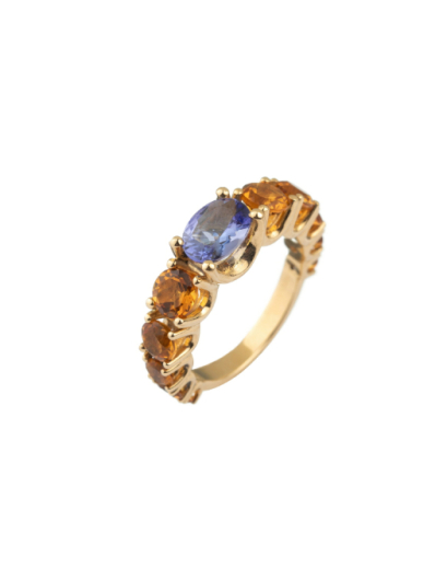 Anillo Tanzanita y Citrinos...