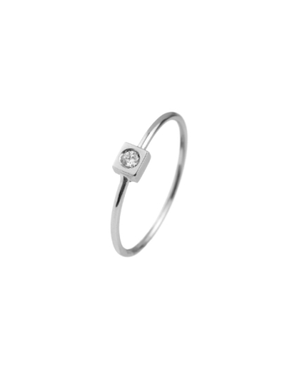 Anillo cuadrado diamante...