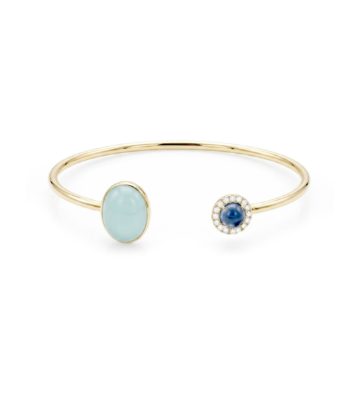 Rose gold bangle, blue...