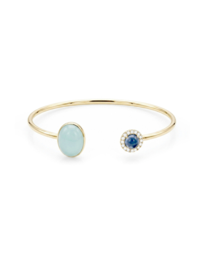 Rose gold bangle, blue...