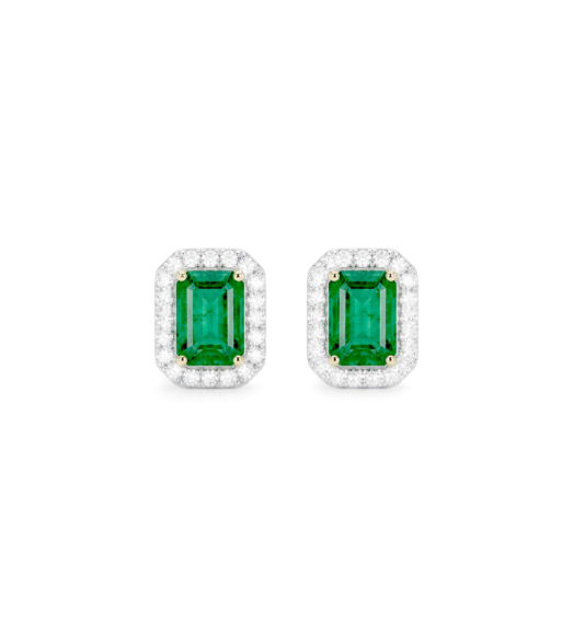 Pendientes de esmeralda y...